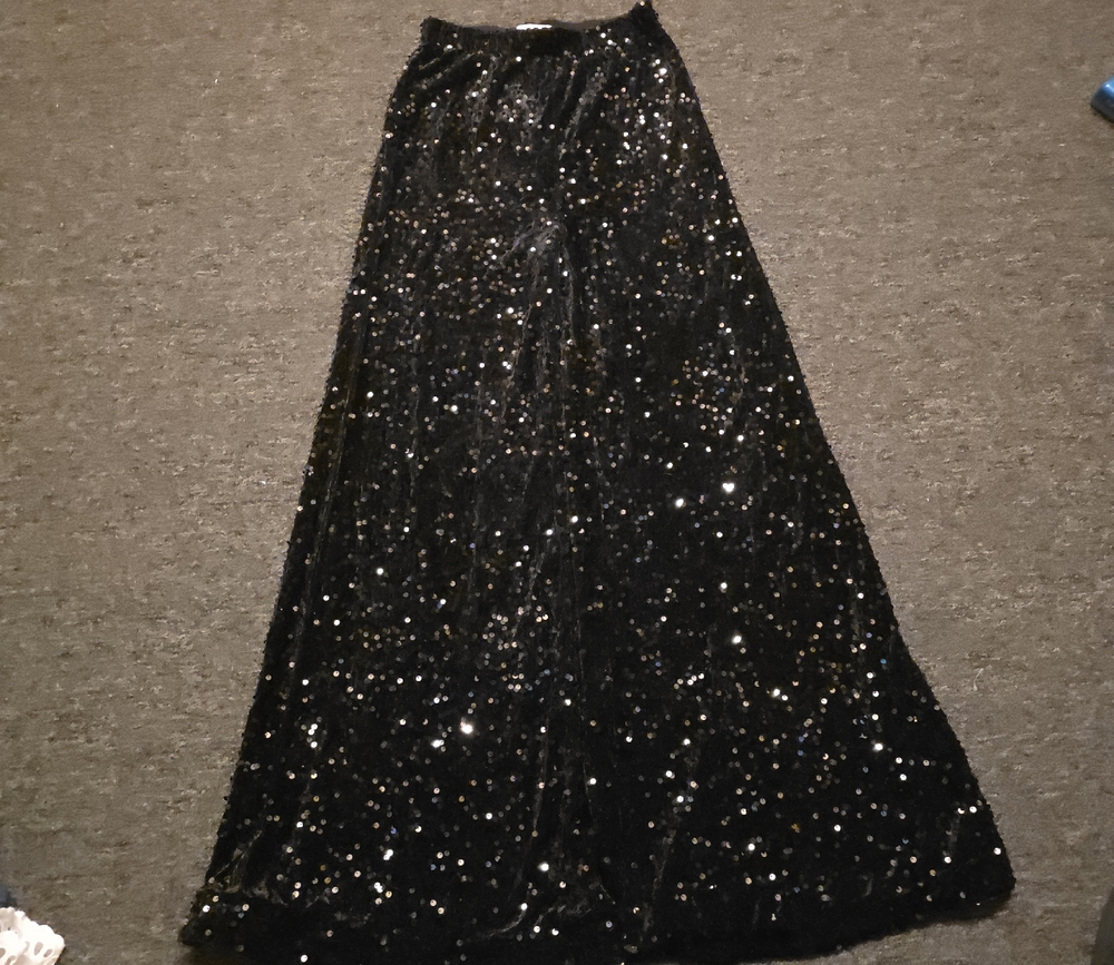Elegant Black Sequin Pants